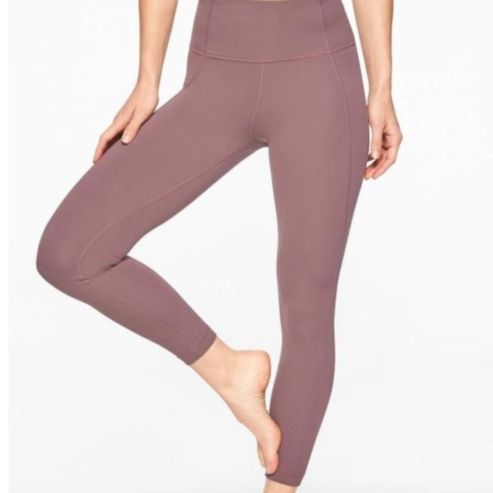Athleta Salutation 7/8 Tight - Size L Dusty Plum